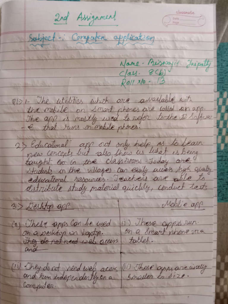 (13)(8B) Biswajit Tripathy 2nd Assignment of Computer | PDF