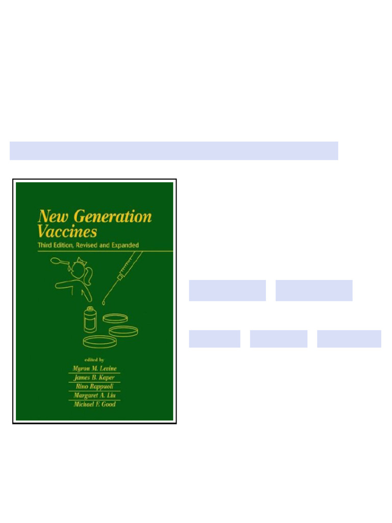 (Ebook) New Generation Vaccines by Myron M. Levine, James B. Kaper ...