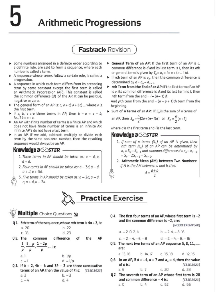 arithmetic progression | PDF
