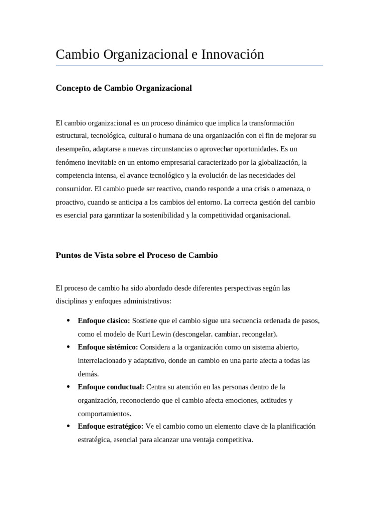 Cambio Organizacional y su Gestión Efectiva | PDF | Estrés (biología ...