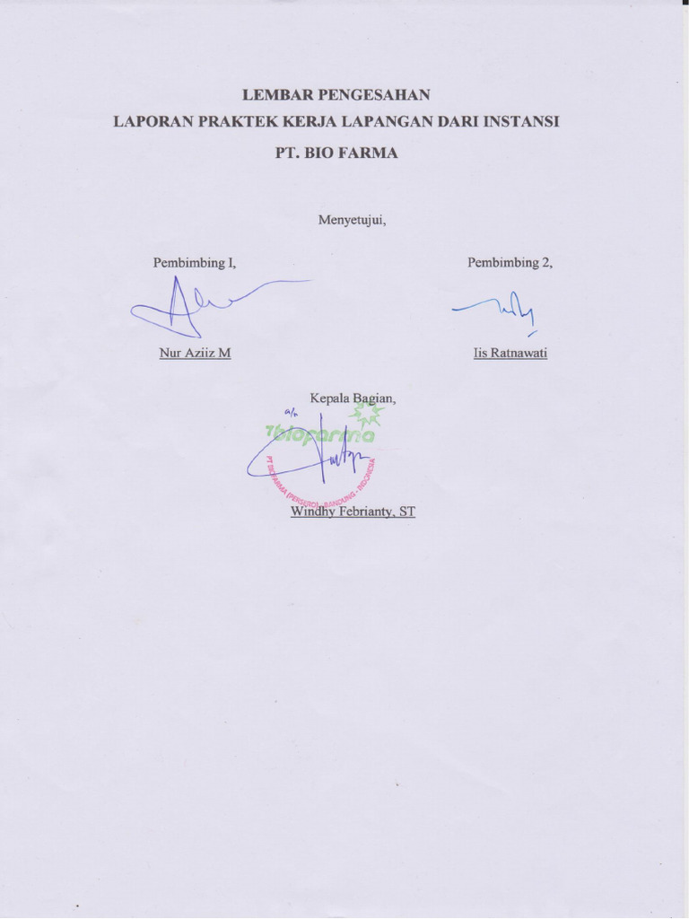 Lembar Pengesahan | PDF