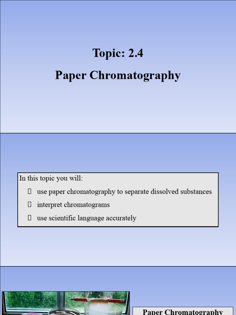Understanding Paper Chromatography Techniques | PDF
