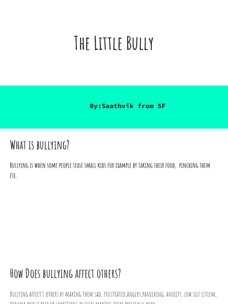 Understanding and Preventing Bullying | PDF