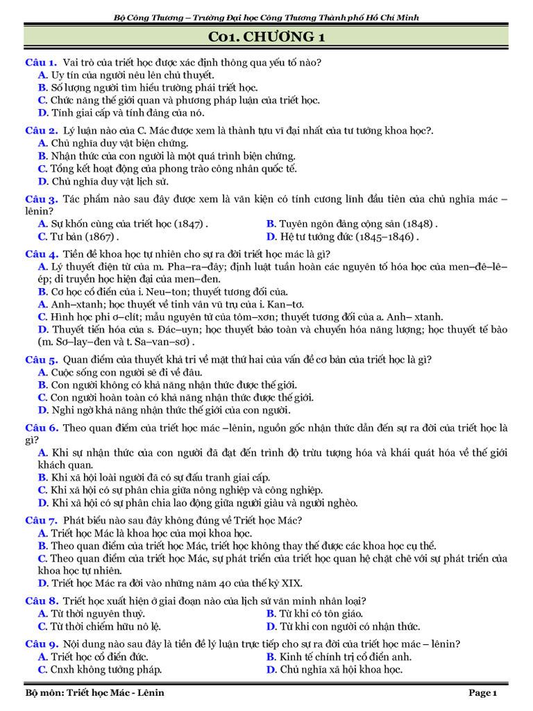 TN Triet Hoc Huit | PDF
