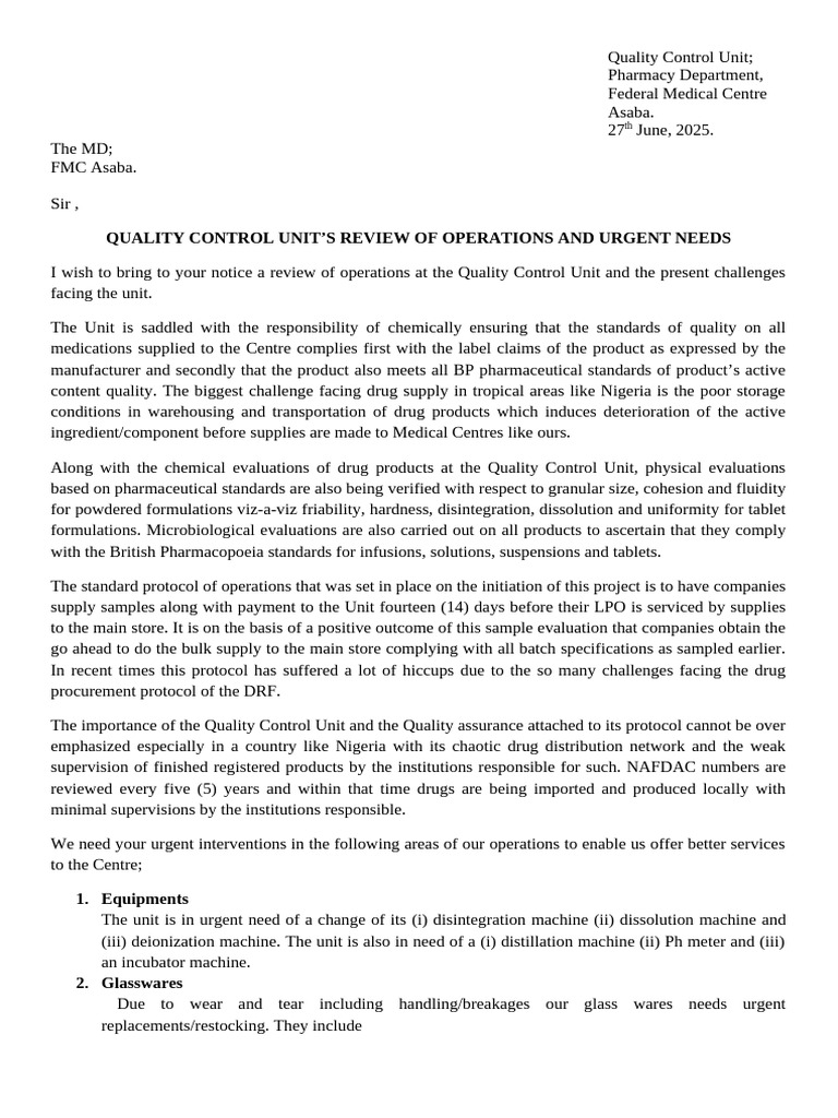 Quality Control Unit Operations Review | PDF | Tablet (Pharmacy ...
