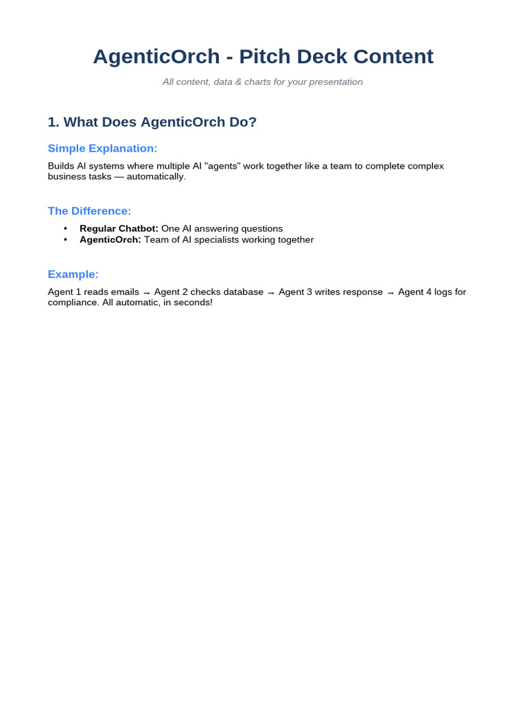 AgenticOrch-Content-For-Pitch | PDF | Artificial Intelligence ...