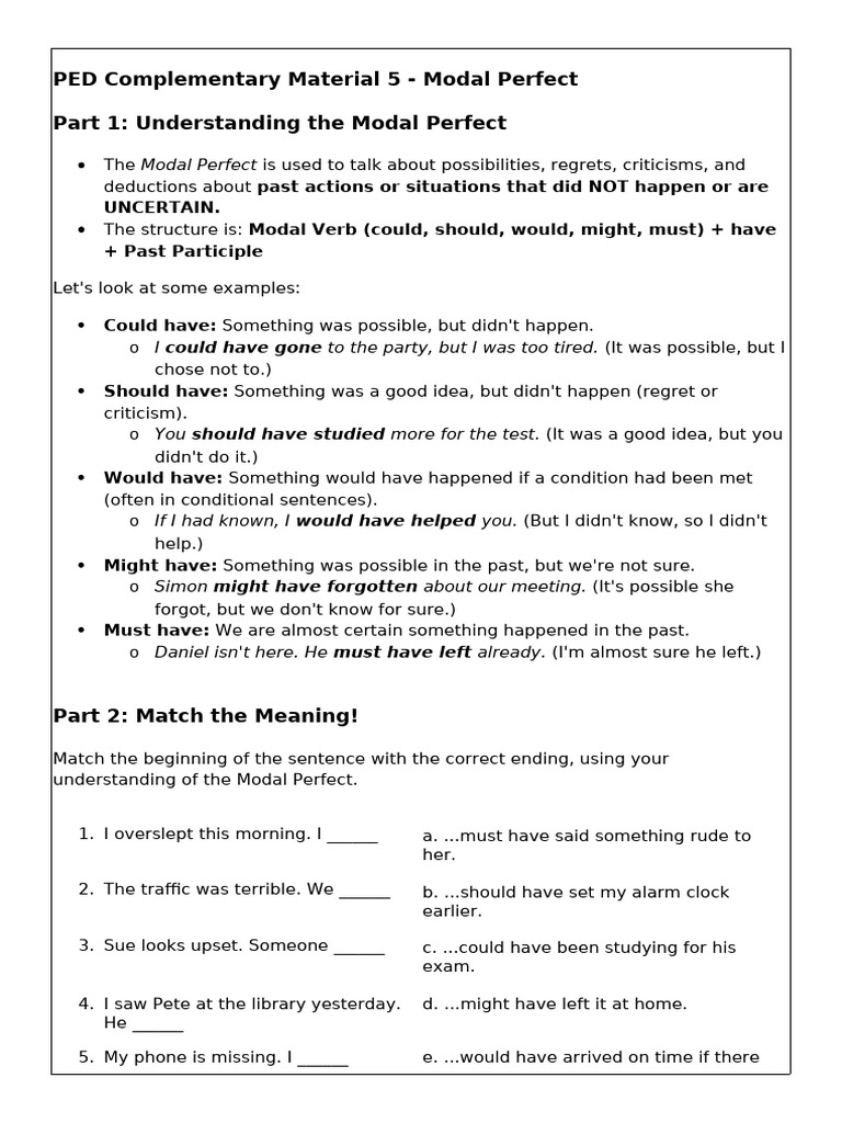 PED Complementary Material 5 | PDF | Language Mechanics | Linguistic ...