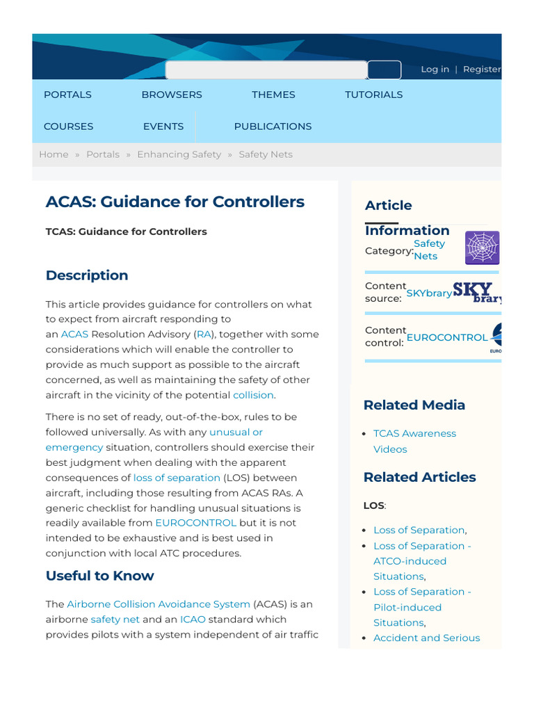TCAS Guidance for Air Traffic Controllers | PDF | Aviation Safety ...
