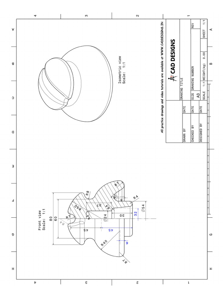 Cad Practice 1 | PDF