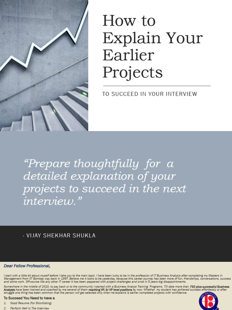 Explain Past Projects for Interview Success | PDF | Business