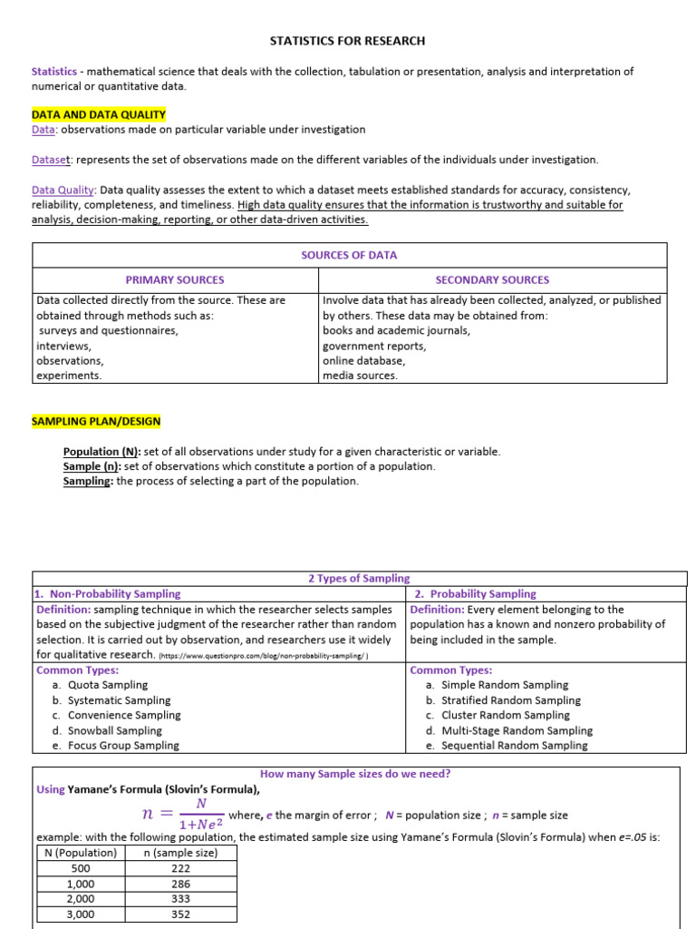 Essential Statistics for Research Analysis | PDF | Statistics ...