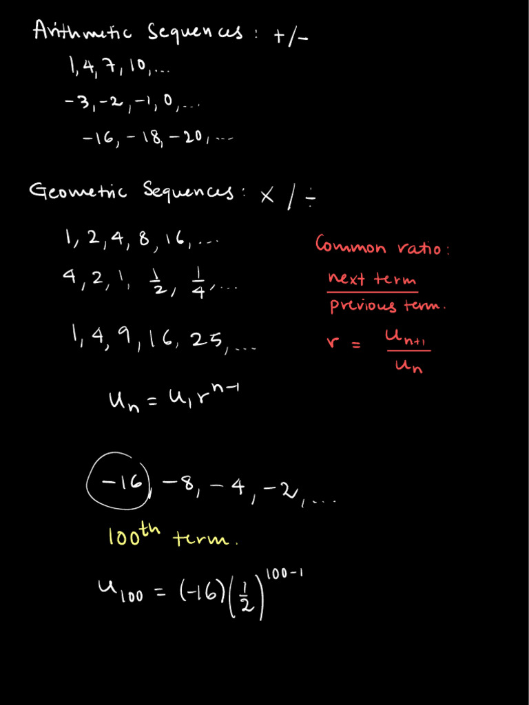 Understanding Arithmetic and Geometric Sequences | PDF | Calculus ...
