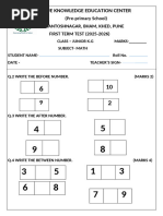 Jr KG Maths Worksheet Sample | PDF