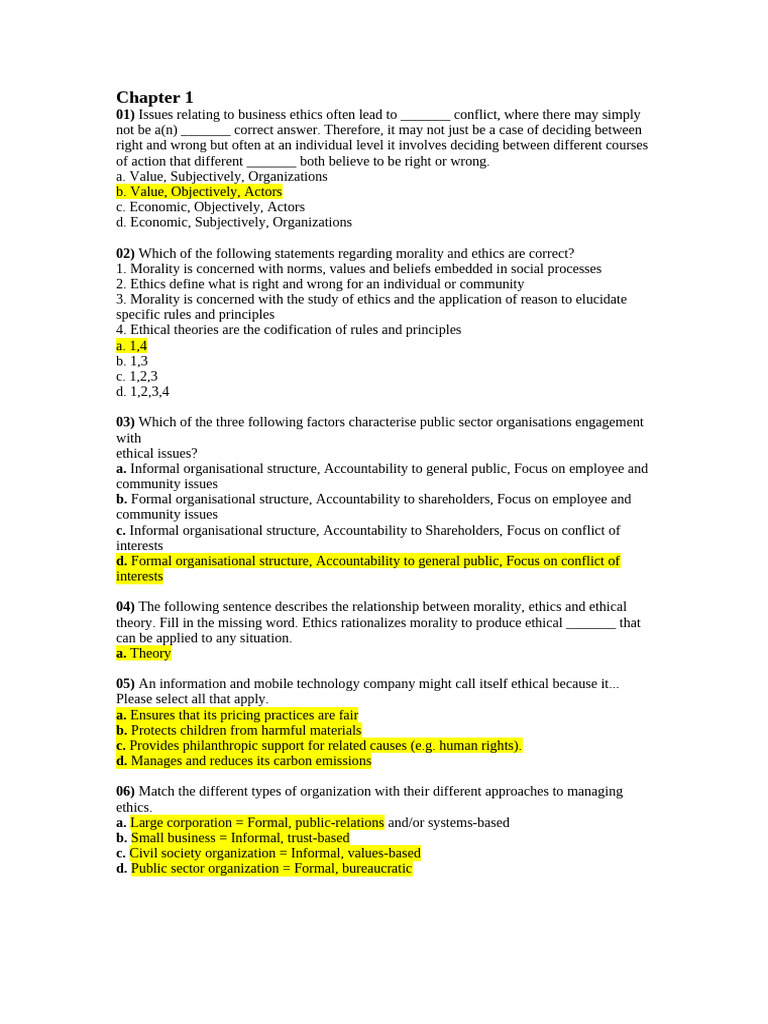 Business Ethics and Corporate Responsibility | PDF | Corporate Social ...