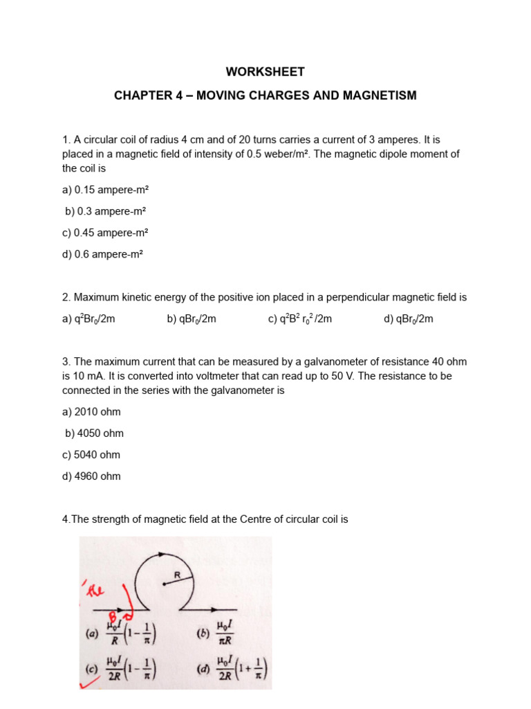 Magnetic Properties and Galvanometer Calculations | PDF | Electric ...