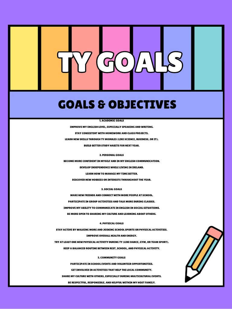 Comprehensive Goals for Transition Year | PDF
