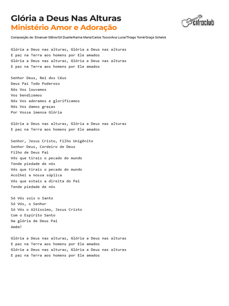 Letra da Música 