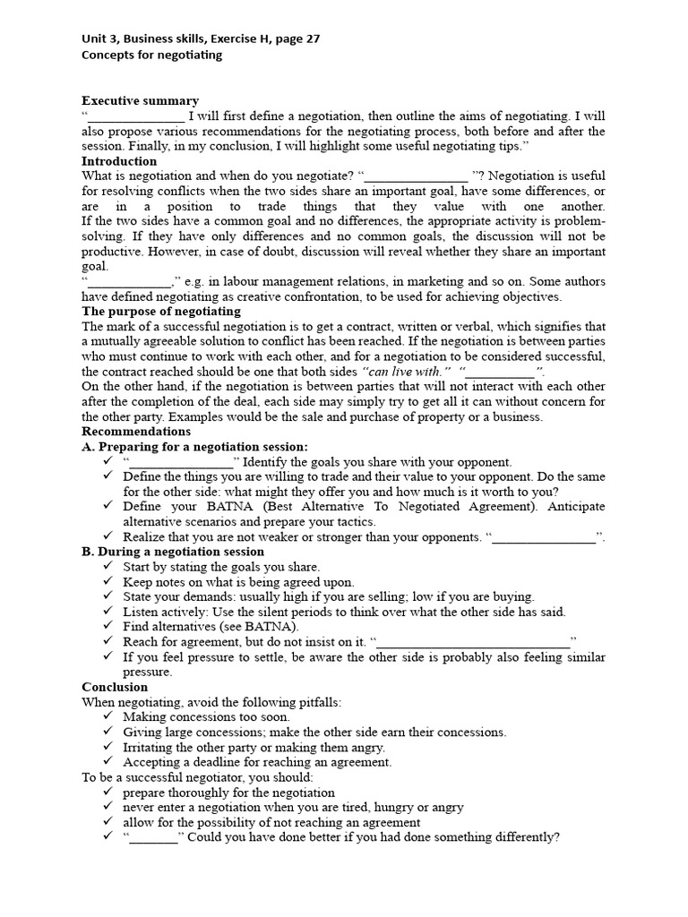 Effective Negotiation Strategies Guide | PDF | Negotiation | Social ...