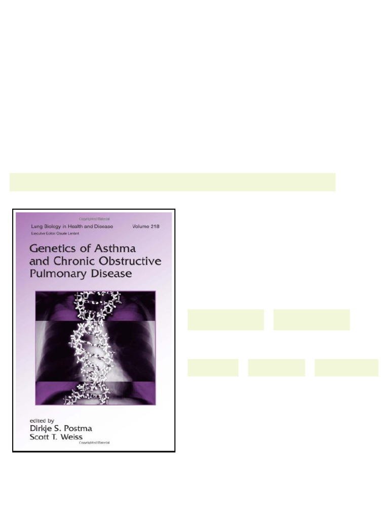 (Ebook) Genetics of Asthma and Chronic Obstructive Pulmonary Disease ...