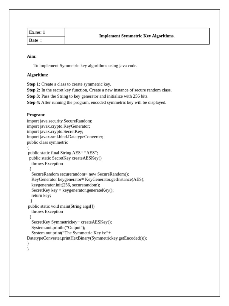 Java Implementation of Cryptographic Algorithms | PDF | Computer ...