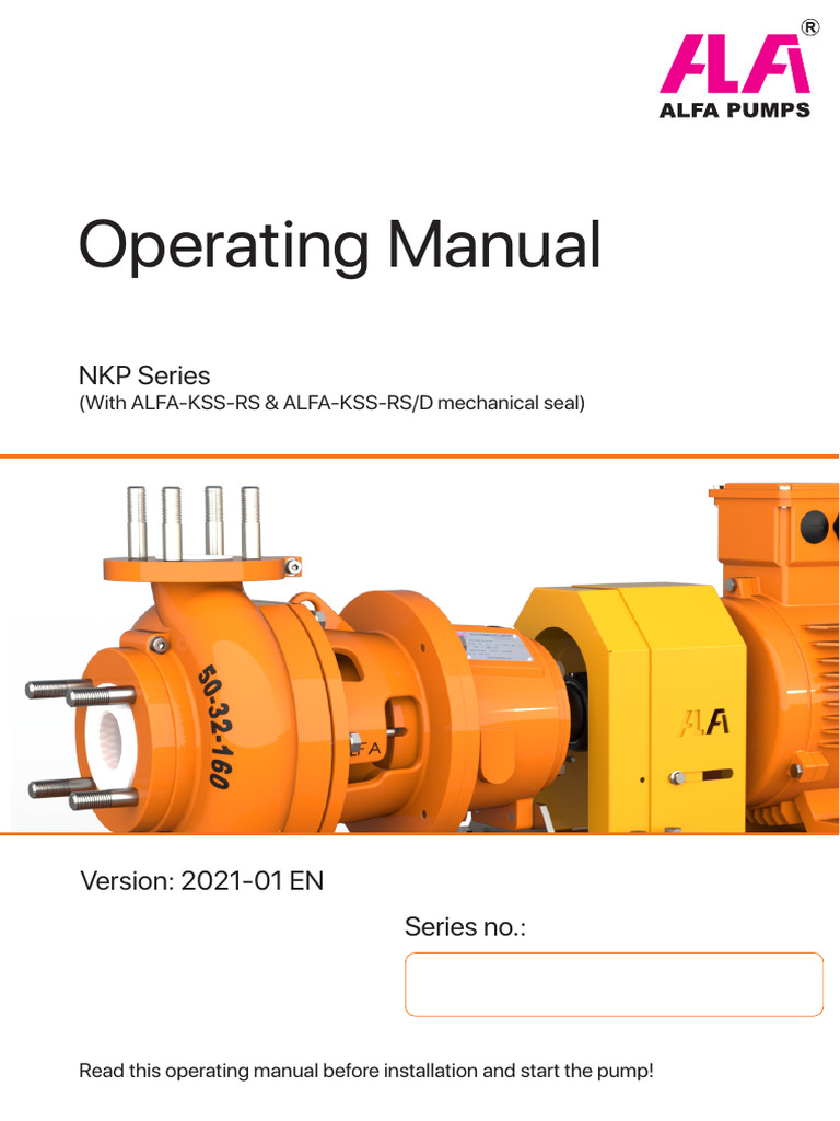 NKP Series Pump Operating Manual | PDF | Bearing (Mechanical) | Pump