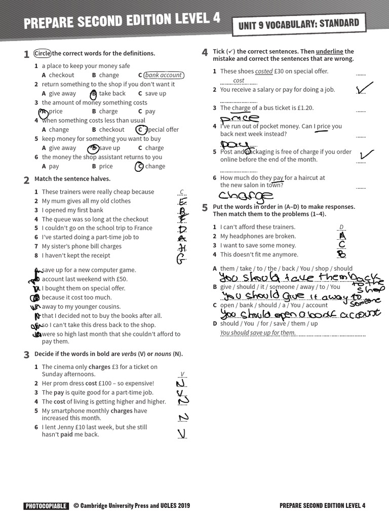 Level 4 Vocabulary Practice Guide | PDF | Cost Of Living | Language ...