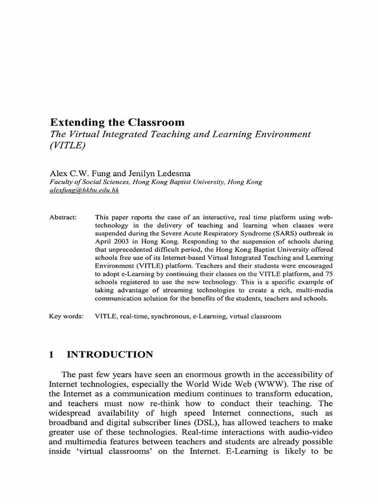 Extended Classroom | PDF