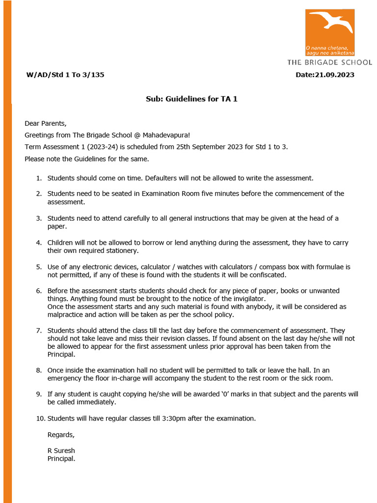 TA 1 Guidelines for Std 1-3 Students | PDF | Chess | Chess Theory