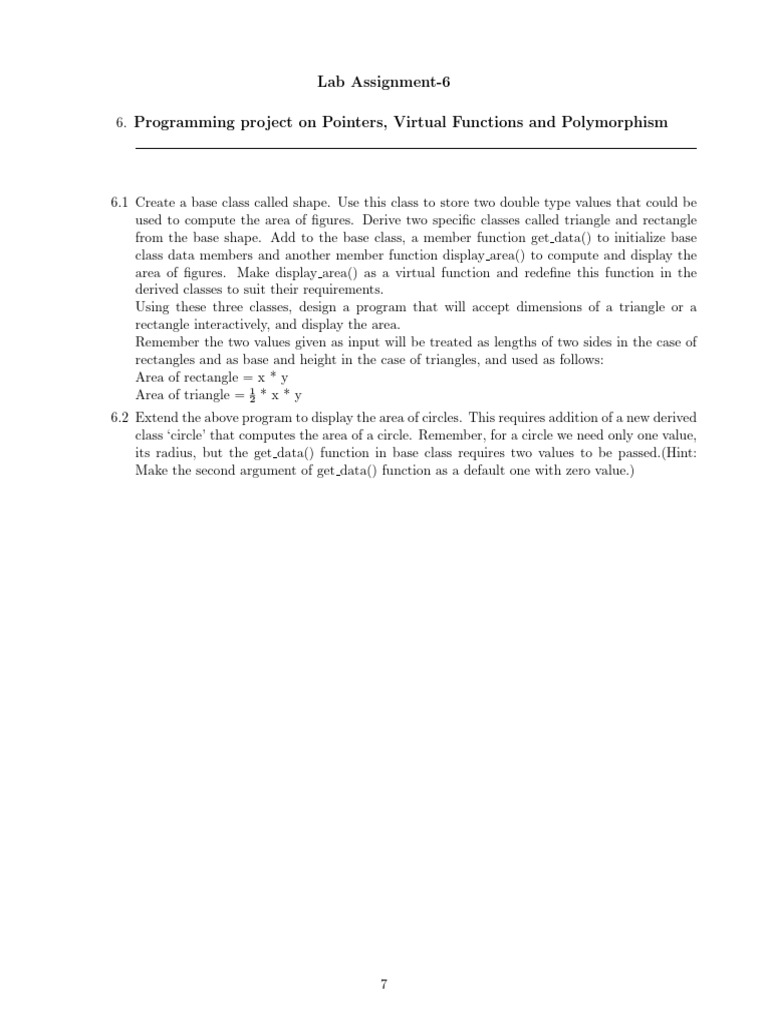 C++ Pointers and Polymorphism Project | PDF