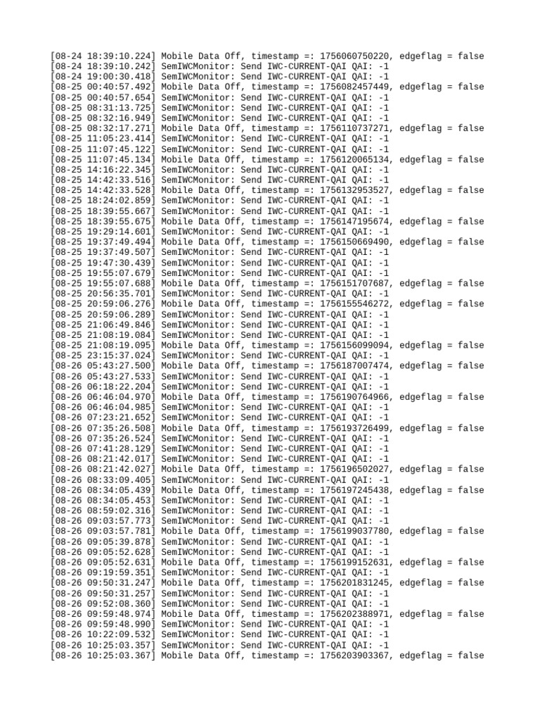 Mobile Data Off Log Analysis | PDF | Computer File Formats