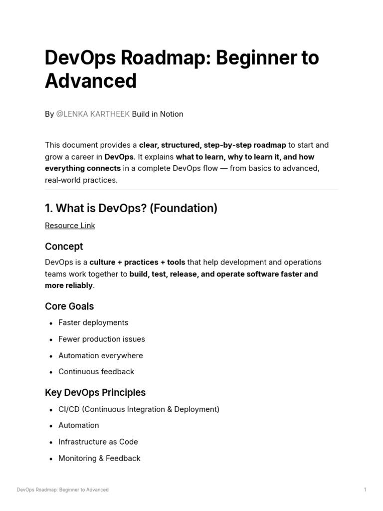 DevOps Career Roadmap Guide | PDF | Cloud Computing | Software Development