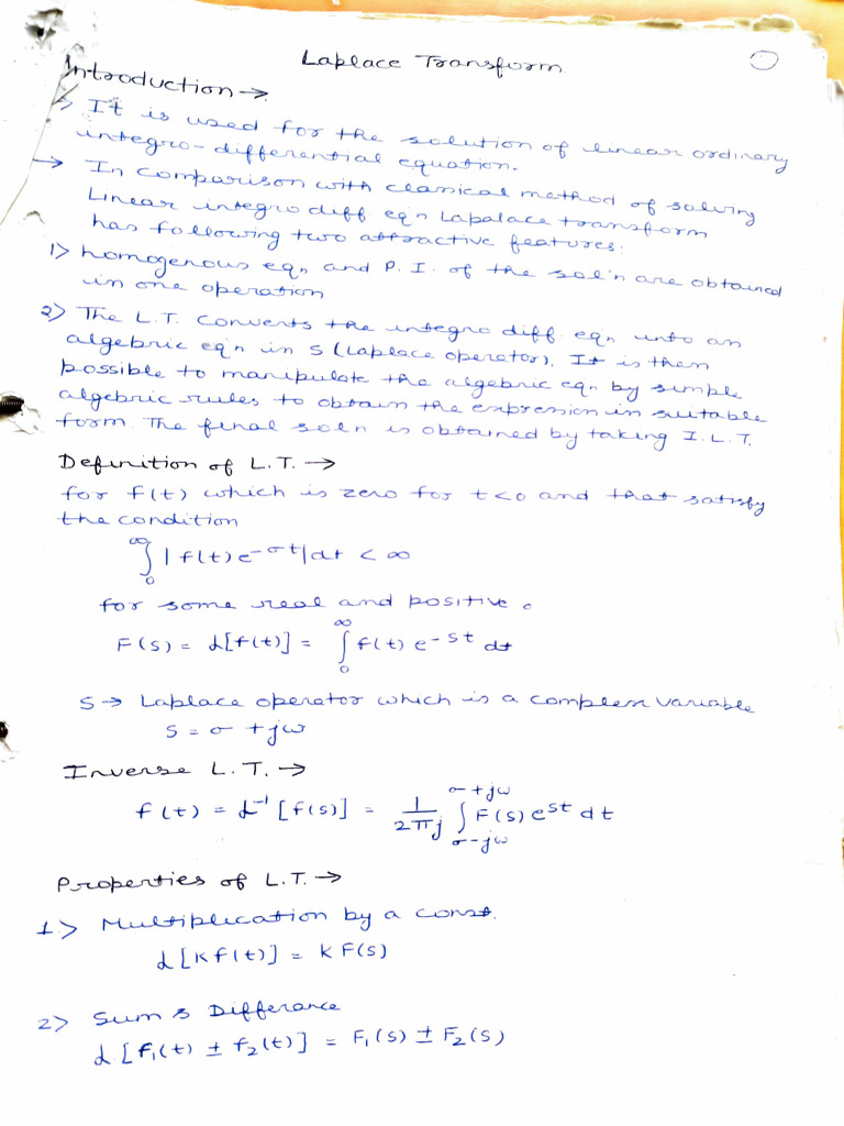 Laplace Part - 1 | PDF