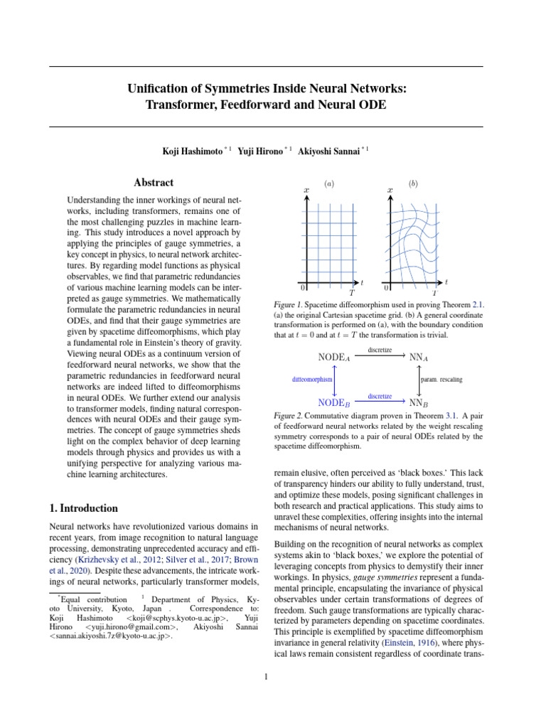Gauge Symmetries in Neural Networks | PDF | Gauge Theory | Spacetime