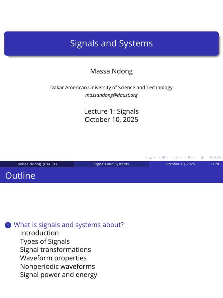 Introduction to Signals and Systems | PDF | Discrete Time And ...