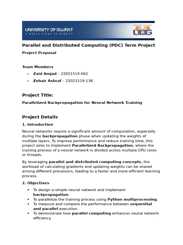 Parallelized Backpropagation Project | PDF | Parallel Computing | Multi ...