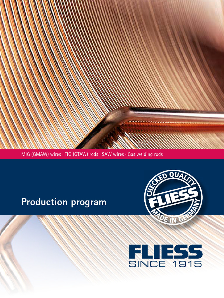 Fliess Welding Filler Materials Overview | PDF | Welding | Construction