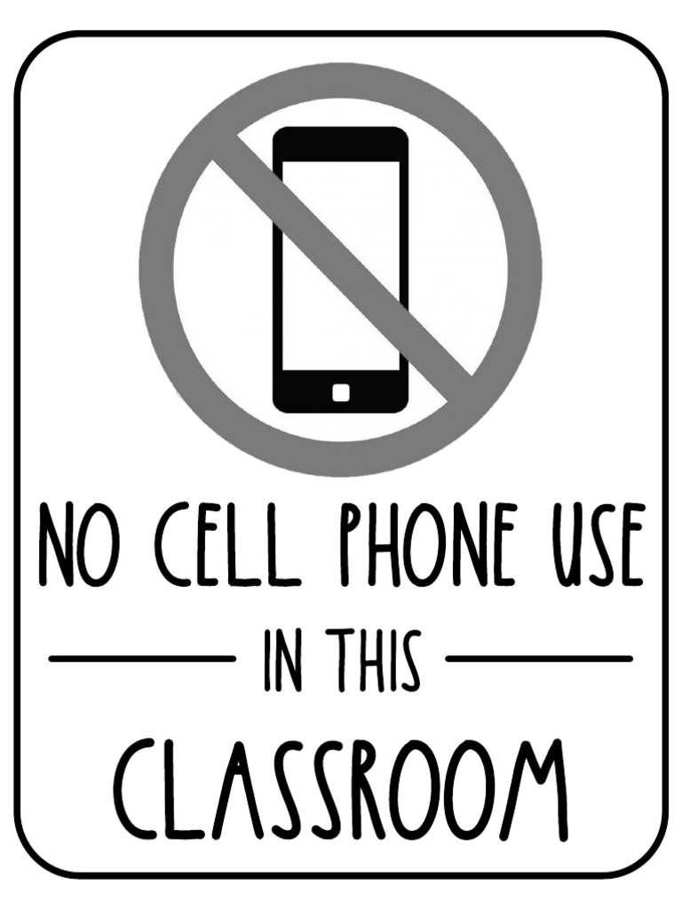 NoCellPhoneUseClassroomSign-1 | PDF