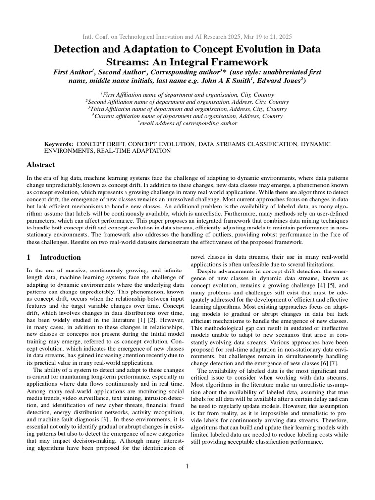 Framework for Concept Drift & Evolution | PDF | Machine Learning ...