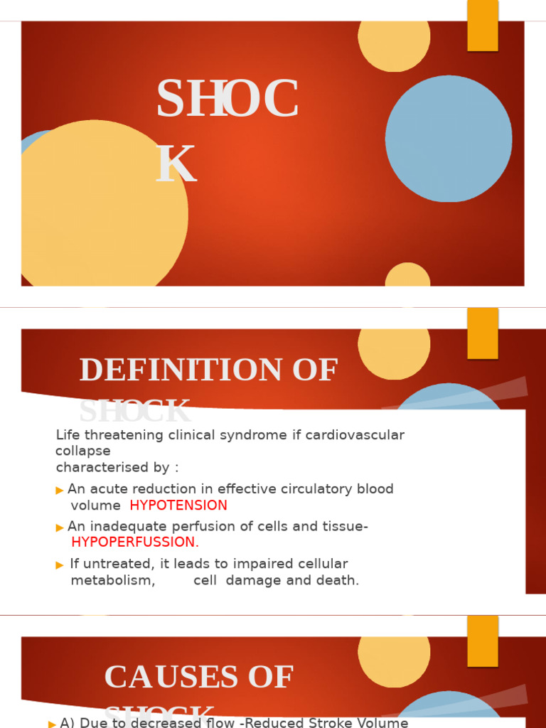 SHOCK lecture | PDF | Shock (Circulatory) | Sepsis