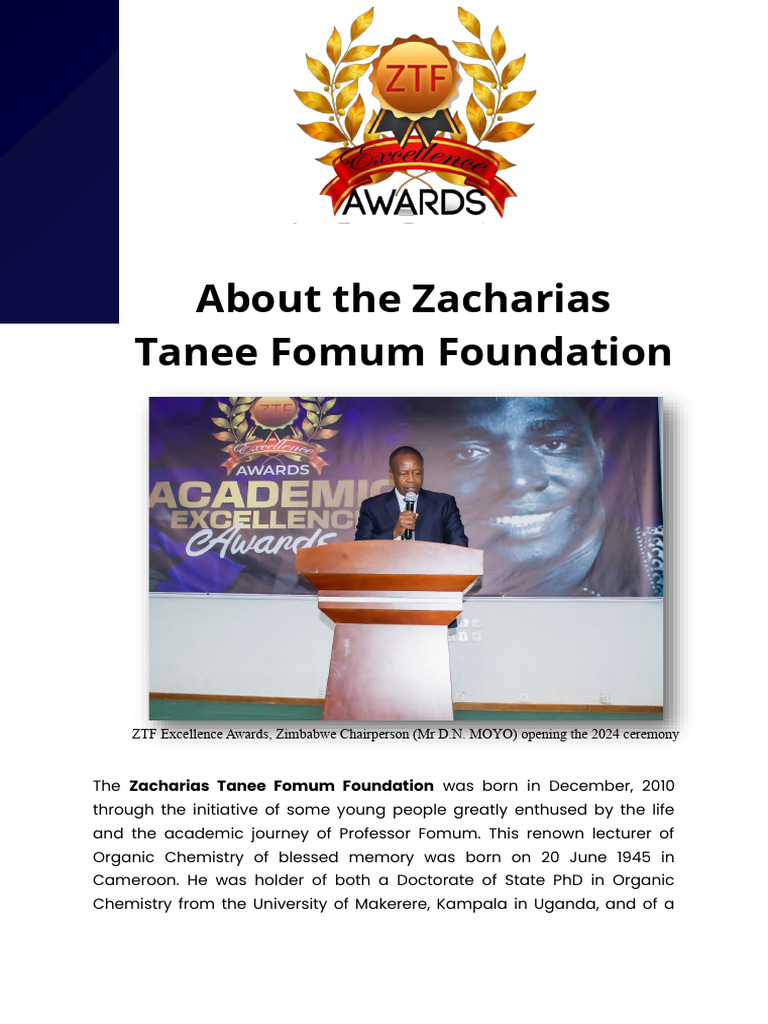 Zacharias Tanee Fomum Foundation Overview | PDF