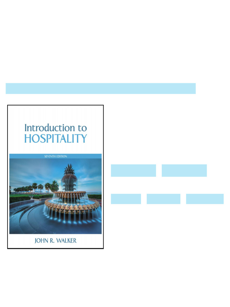 Introduction to Hospitality 7th Edition by John R. Walker full | PDF