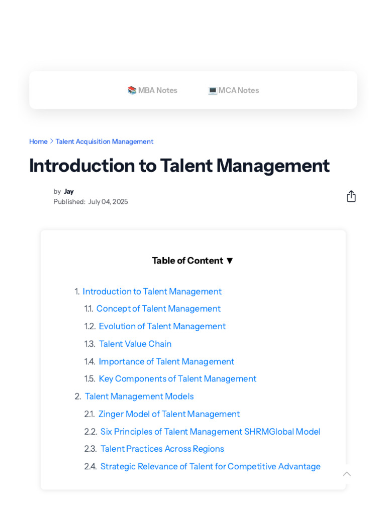 Talent Management Strategies Explained | PDF | Talent Management ...