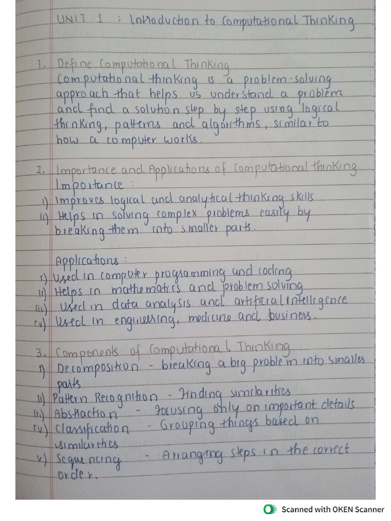 Ch1 - Computational Thinking | PDF