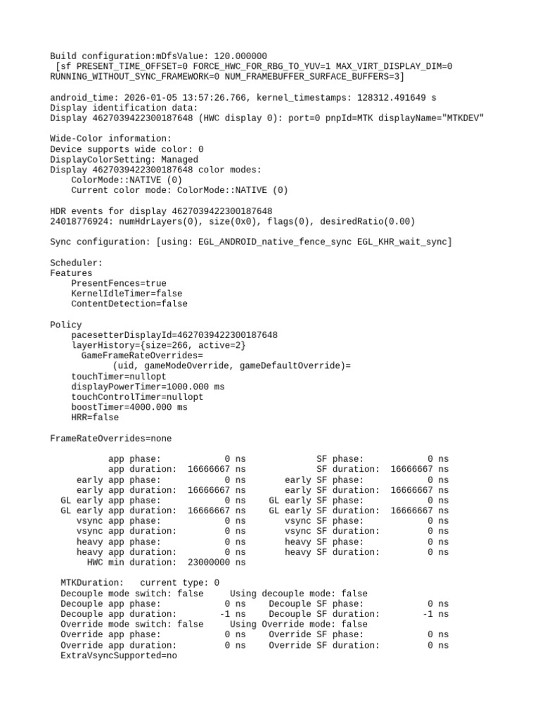 Android Display Configuration Details | PDF | Frame Rate | Display ...