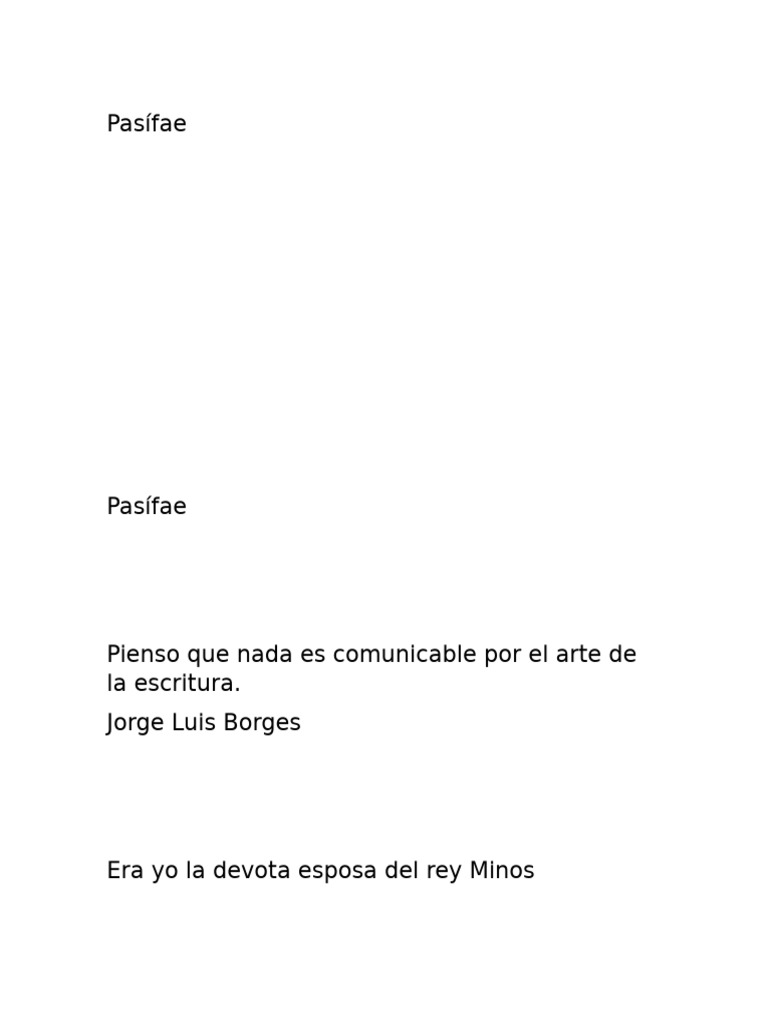 Pasífae | PDF | Minotauro | Vacas