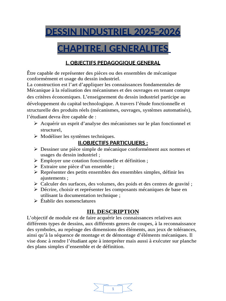 Dessin industriel : objectifs et normes | PDF | Vis de fixation ...