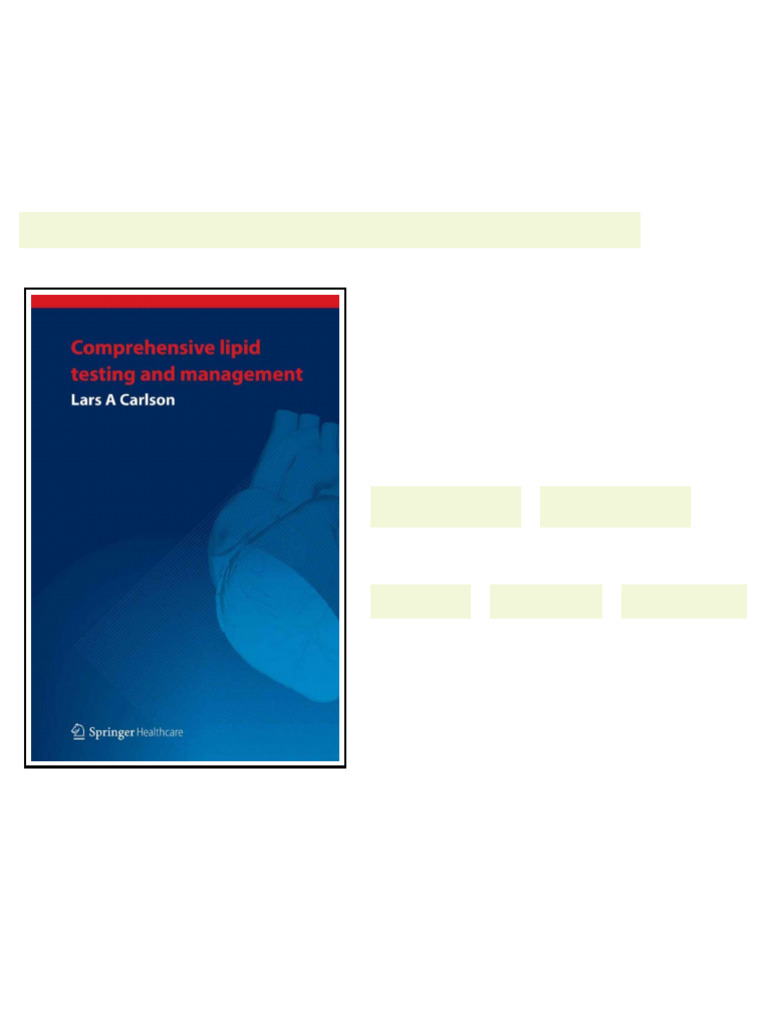 Comprehensive Lipid Testing and Management full digital chapters | PDF