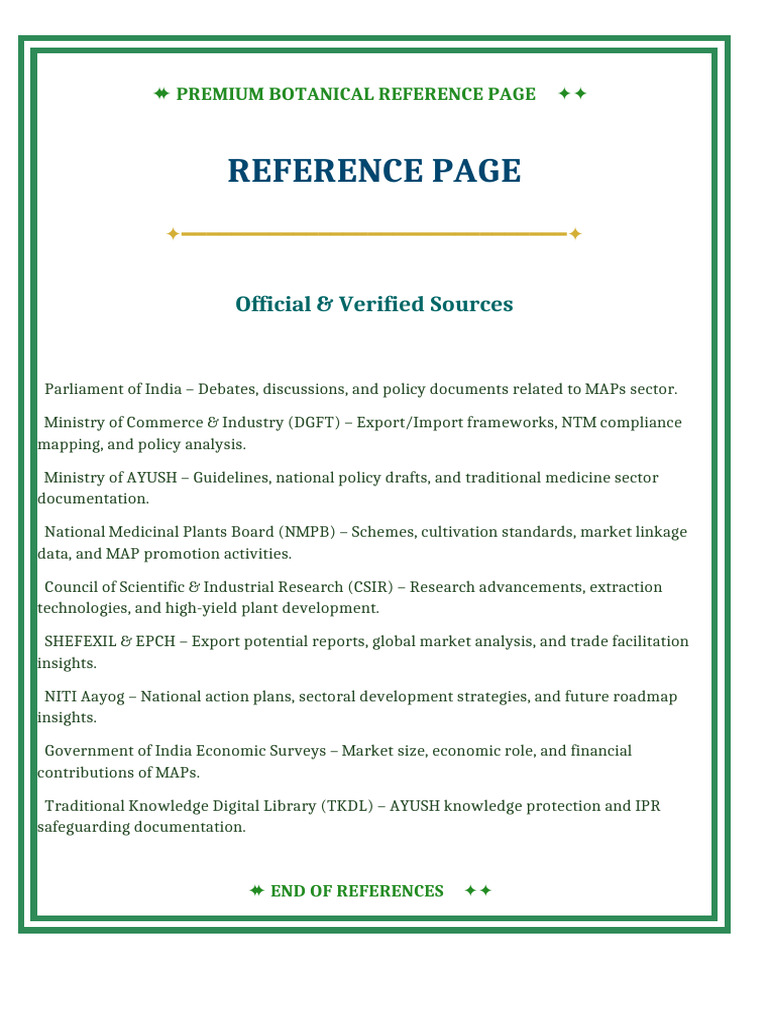 Premium Botanical Reference Page | PDF