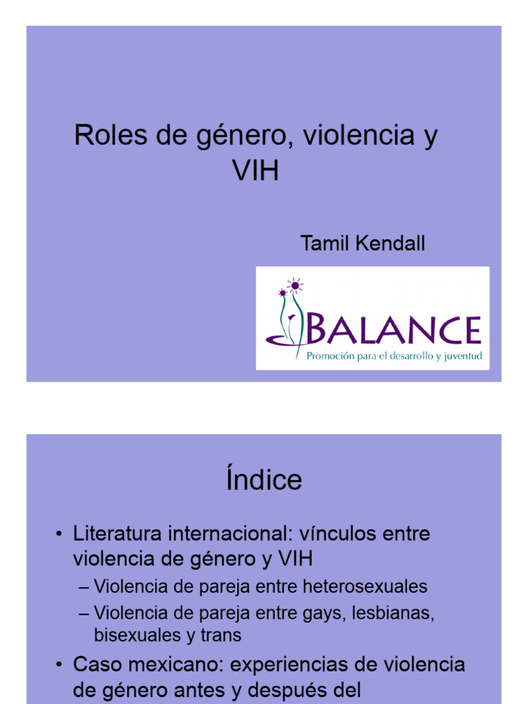 Violencia de género y VIH: un análisis integral | PDF | Violencia | Género
