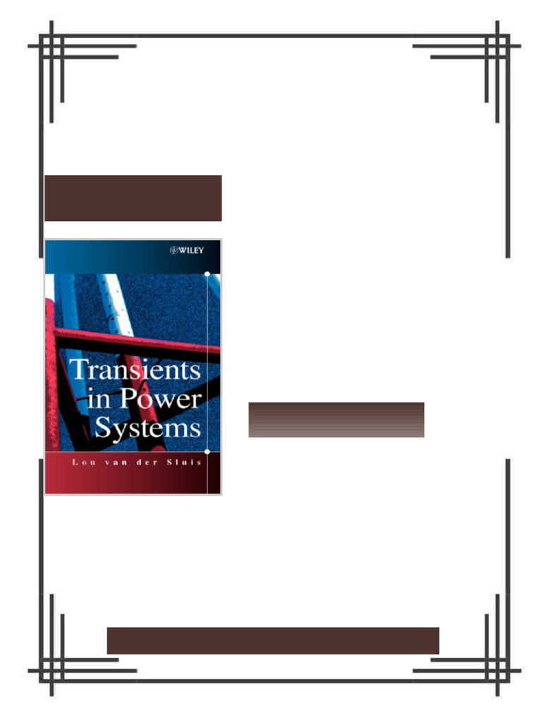 Transients in Power Systems 1st Edition Lou Van Der Sluis ebook ...